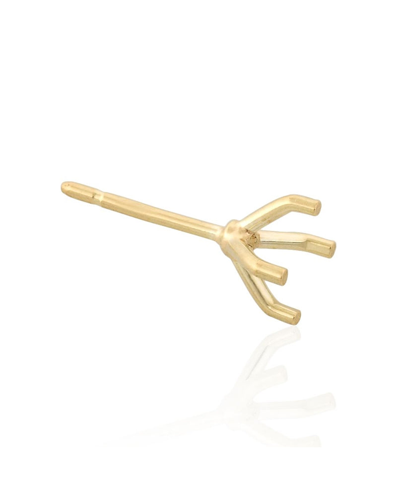 עגיל שאטון 14K צהוב מרטיני 30נק' (4.4מ"מ)