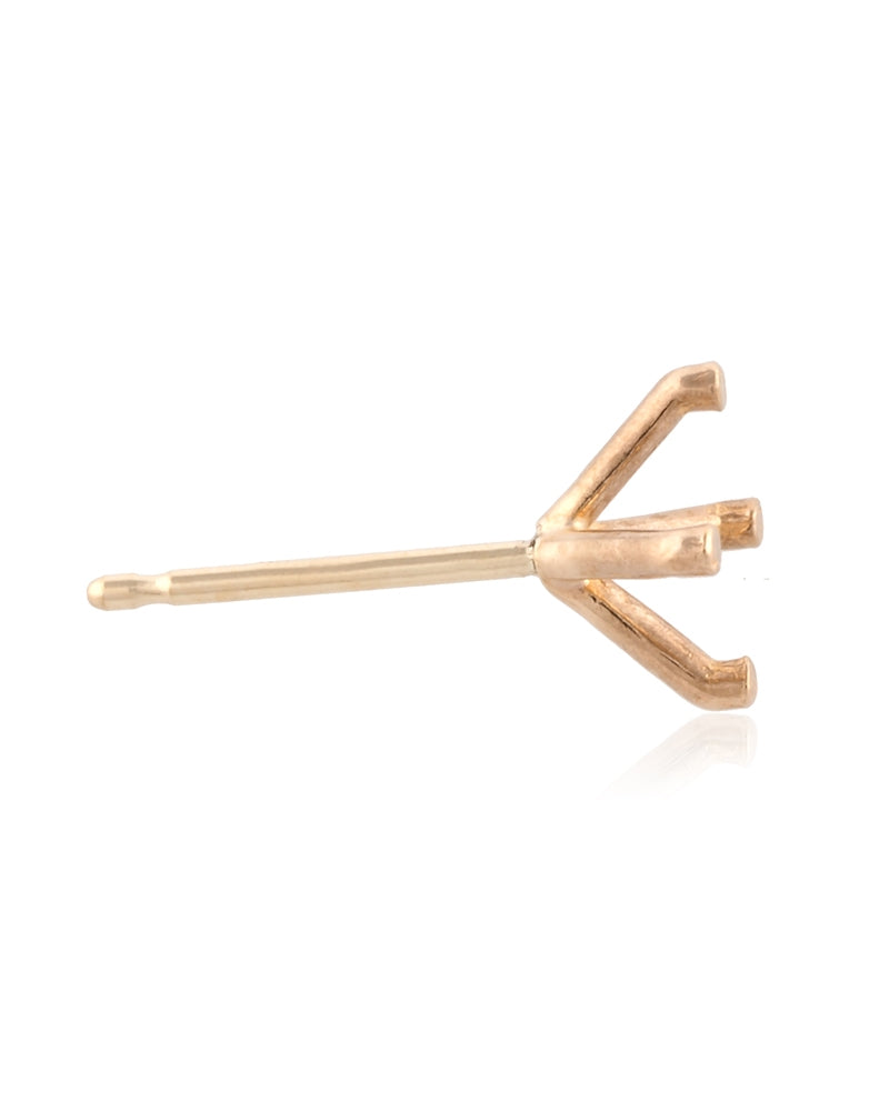 עגיל 14K צהוב מרטיני לשיבוץ אבן 60נק' S343-3.75