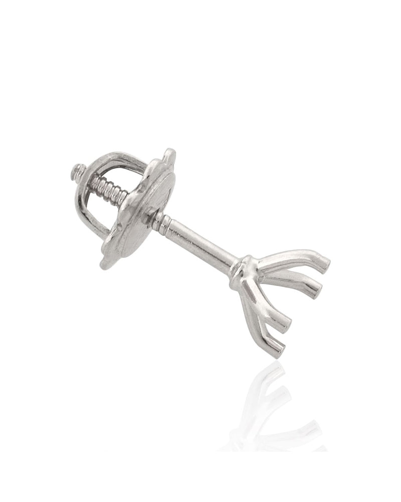 עגיל מרטיני 18K לבן + פרפר הברגה 30נק' CO6