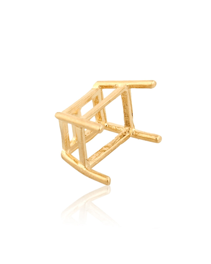 שאטון זהב צהוב 14K סלסלה 4 זרועות לאבן מלבן 1קראט (7X5מ"מ) 31075-0200-000