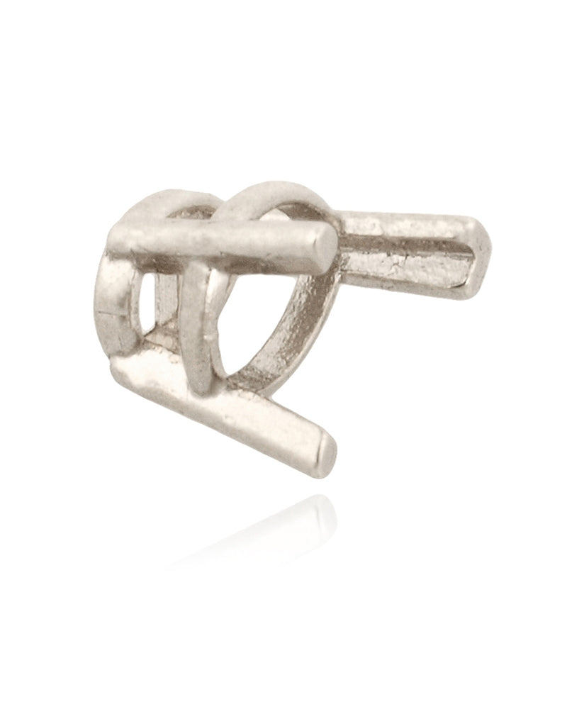 שאטון זהב לבן 14K סלסלה 3 זרועות + גשר לאבן טיפה 33נק' (6X4מ"מ) 32046-0300-000