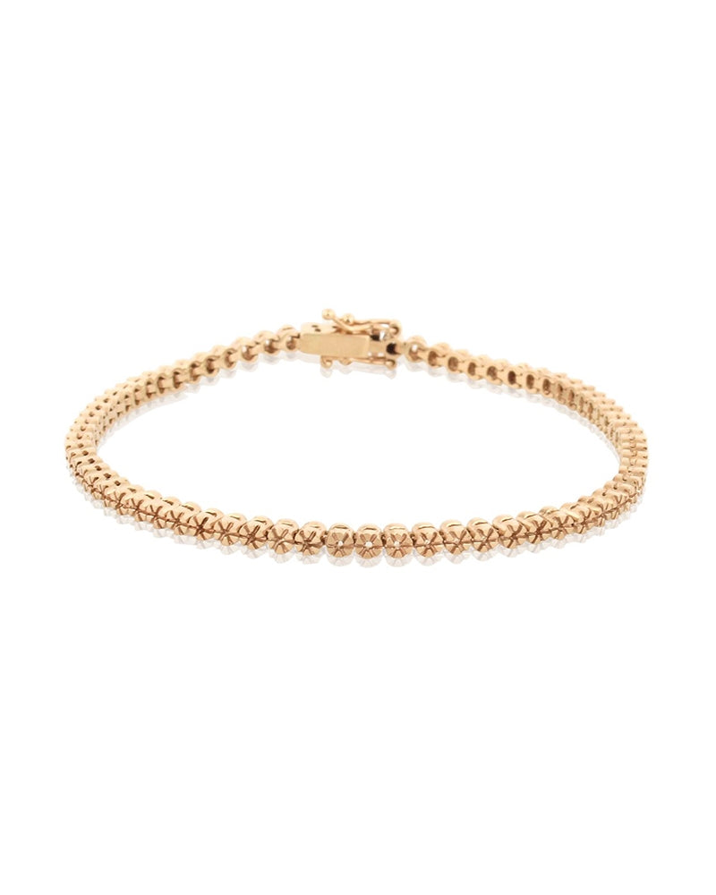 צמיד טניס 18K לבן "פיירו" 2/3נק' אורך 18ס"מ