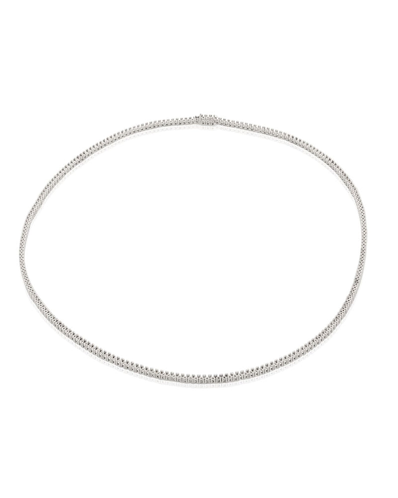 שרשרת קולייר טניס 14K לבן אורך 42ס"מ (לשיבוץ 233 אבנים עגולות 2נק')