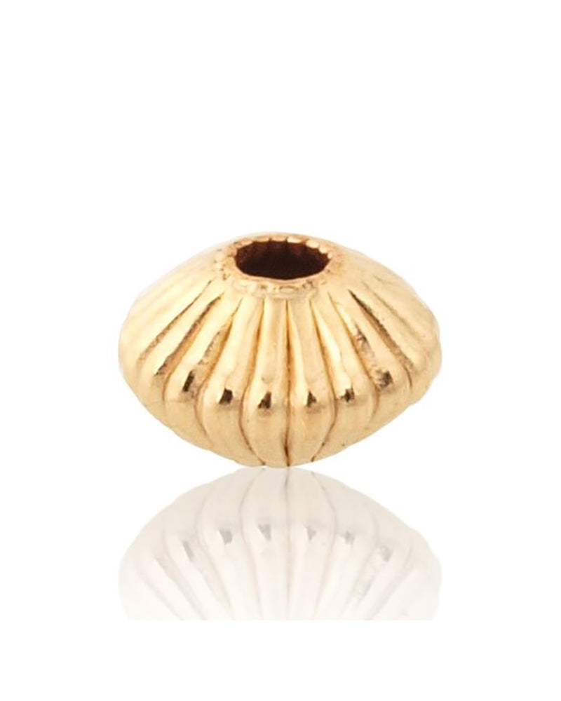 חרוז גולדפילד רונדל 3 מ"מ מחורץ