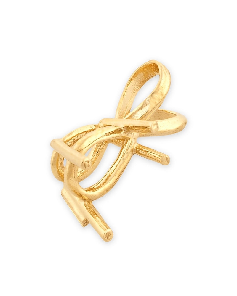 תליון 14K צהוב לשיבוץ אבן 4x6 טיפה #3-P710