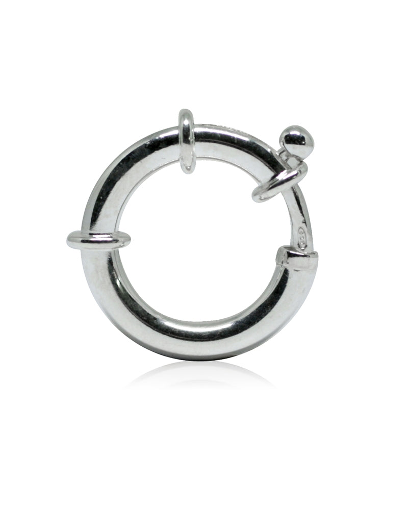 מנעול כסף 925 ספרינג 16 מ"מ צינור 3 מ"מ