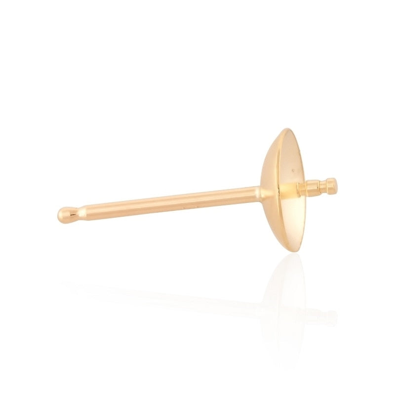 14KY עגיל לחיצה לפנינה 3.2 מ"מ