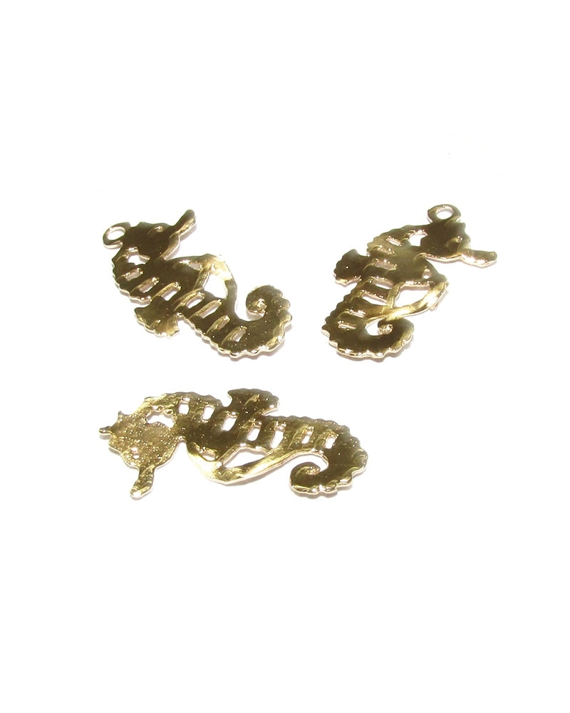 תליון ציפוי זהב 14K סוס ים