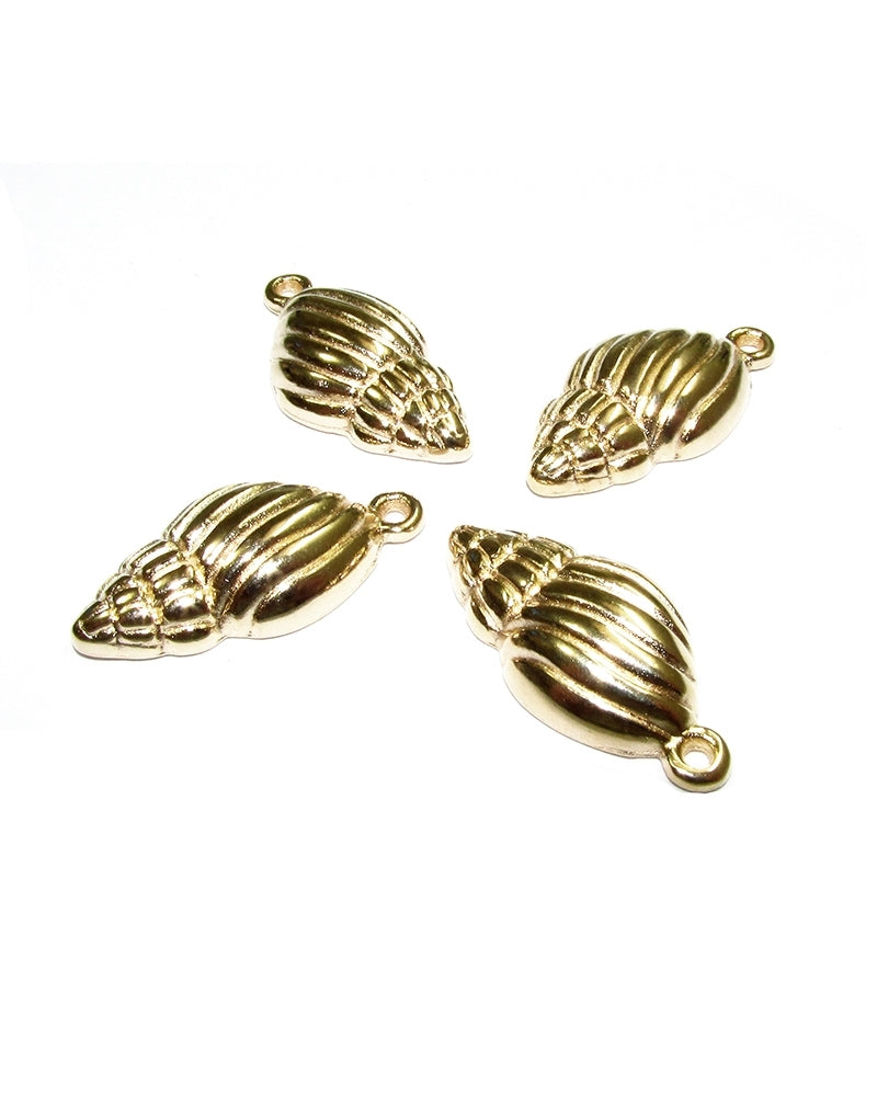 תליון ציפוי זהב 14Kקונכיה גדולה