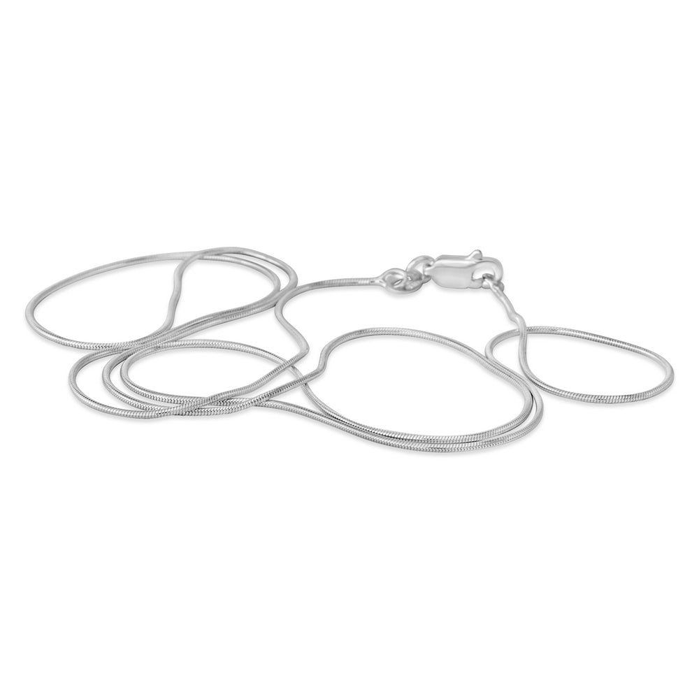 שרשרת כסף נחש 0.9 מ"מ סגורה 80 ס"מ