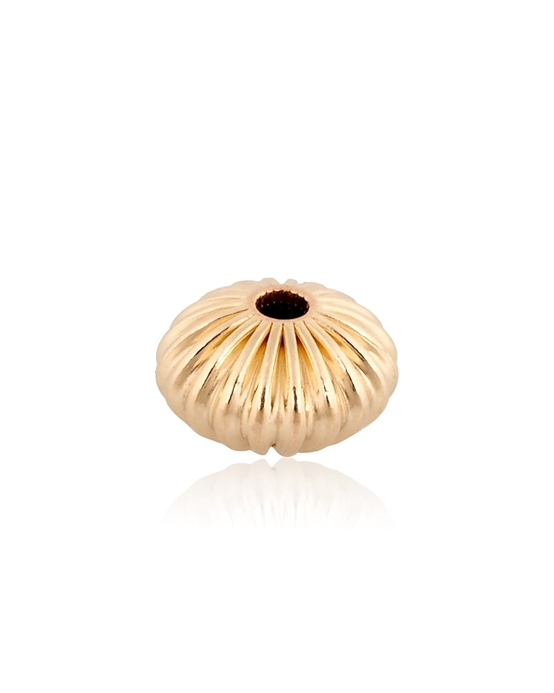 חרוז גולדפילד רונדל 7 מ"מ מחורץ