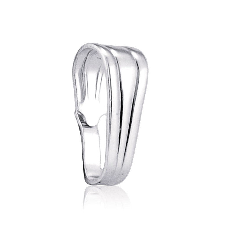 מחזיק תליון זהב 14K לבן באורך 7 מ"מ