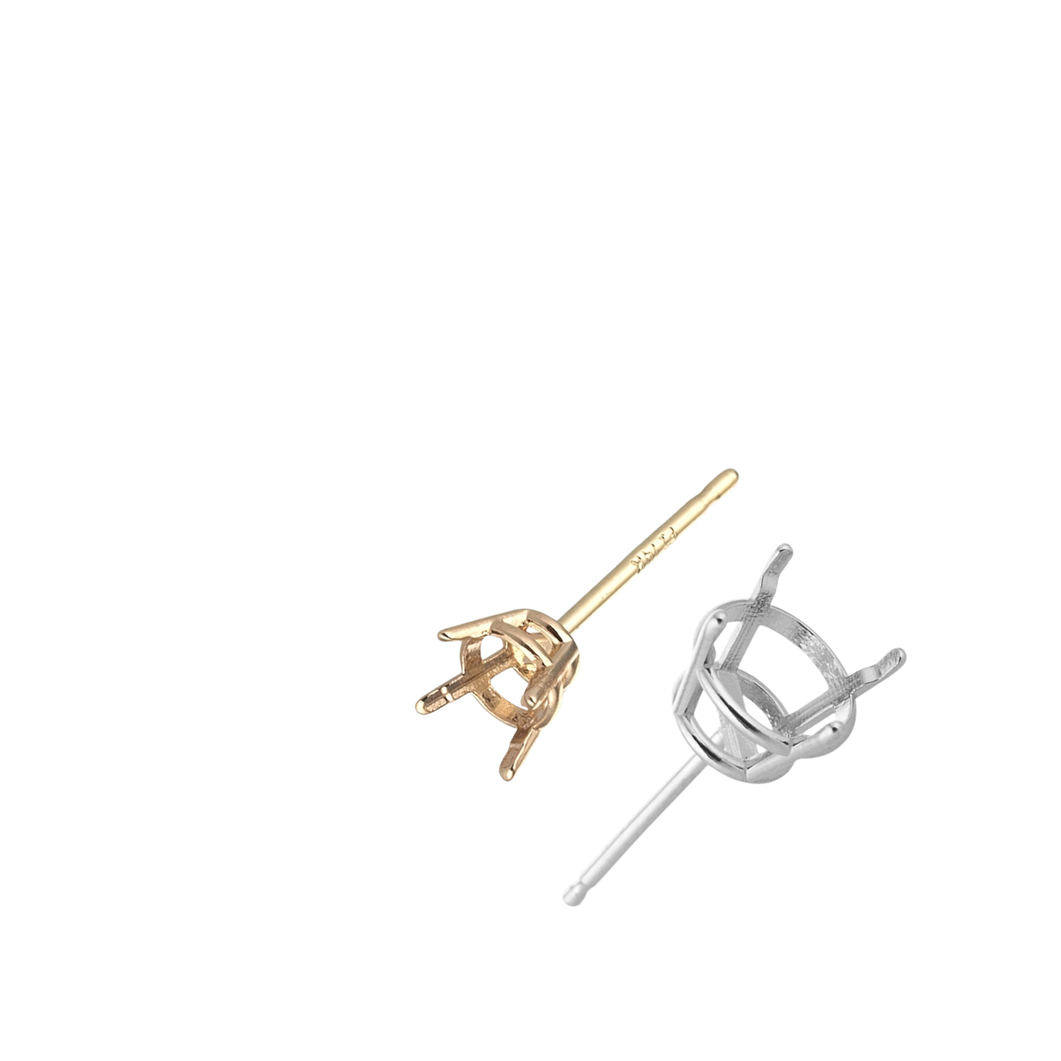 Settings/Earrings Settings/4 Prong Basket Stud