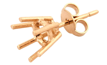 Earrings/Stud/6-Prong Basket