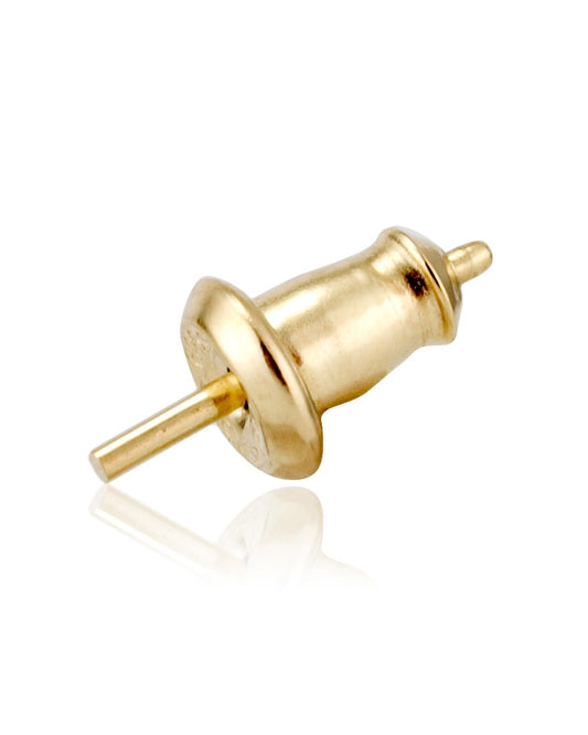 סט LUXLOCK זהב 14K צהוב פרפר + פוסט 