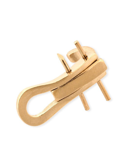 עגיל קליפס 18K לבן קטן עם כרית סיליקון art-19 No.0