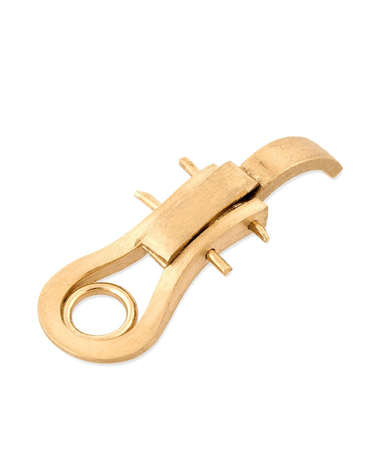 עגיל קליפס 18K לבן בינוני עם כרית סיליקון art-19 No.1