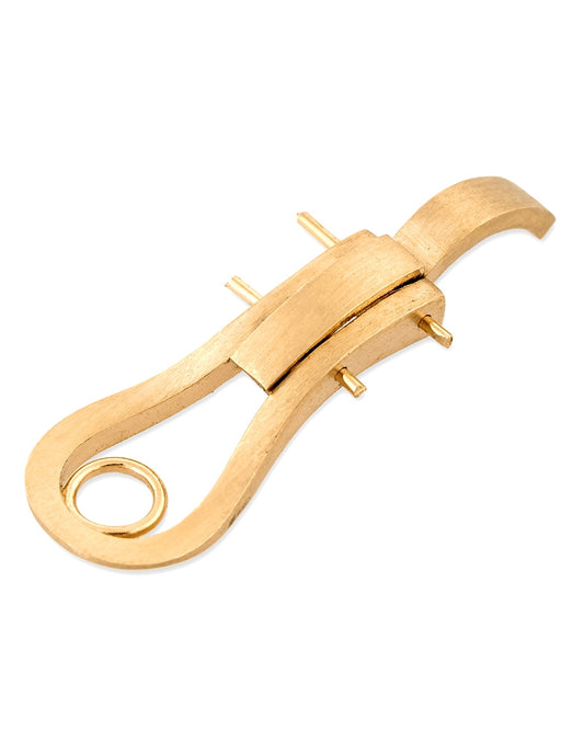 עגיל קליפס 18K לבן גדול עם כרית סיליקון art-19 No.4