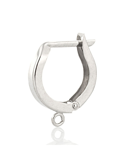 מתלה בננה זהב 14K לבן + לולאה פתוחה 99591-03FA-0AC