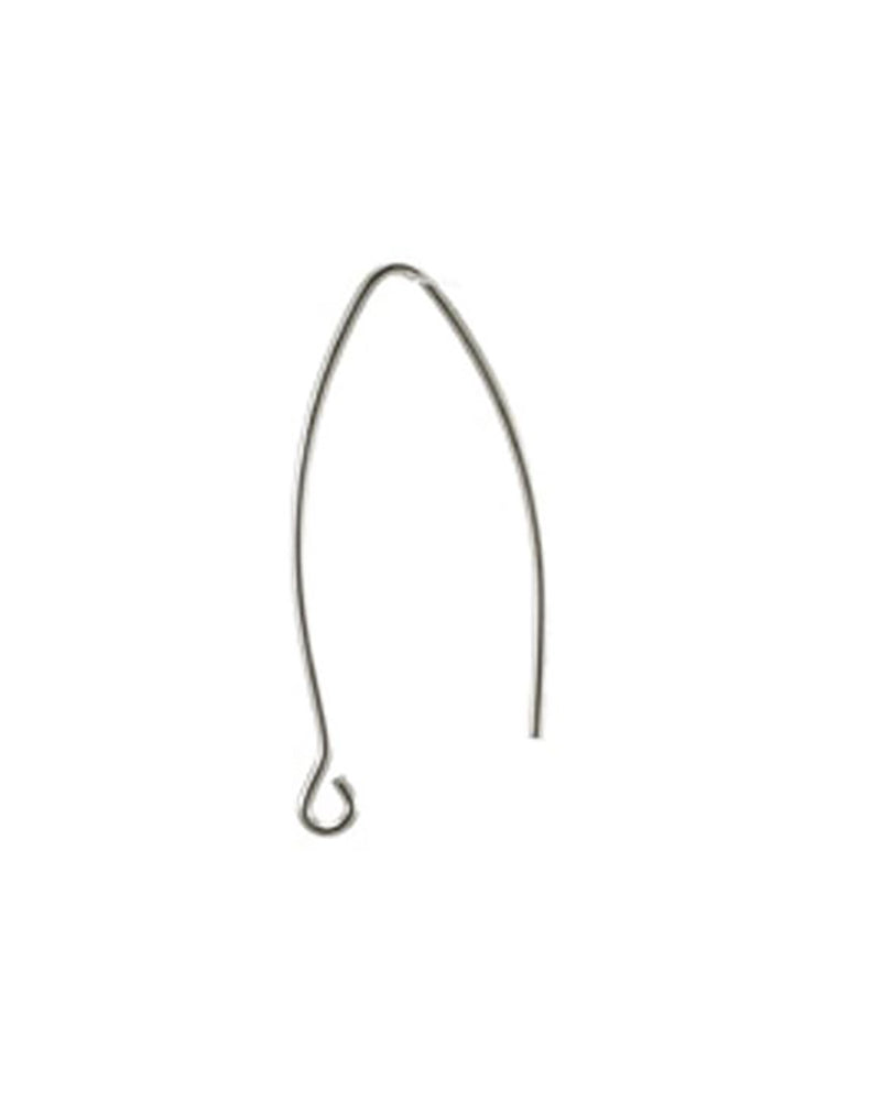 מתלה עגיל כסף 925 צורת עין קטן מחוט 0.8 מ"מ