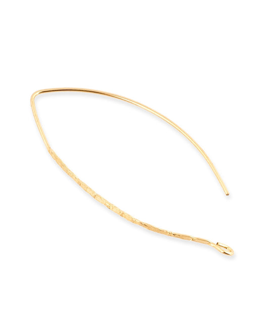 עגיל גולדפילד צורת עין גדול מרוקע מחוט 0.7