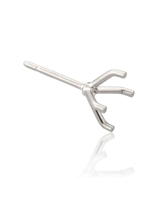 עגיל שאטון 14K לבן מרטיני 1.25קראט (7מ"מ)