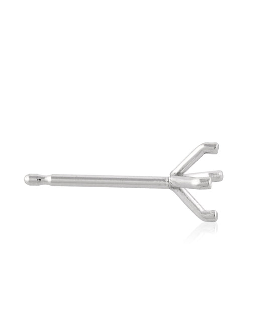 עגיל 14K לבן מרטיני לשיבוץ אבן 15נק' S343-2.75