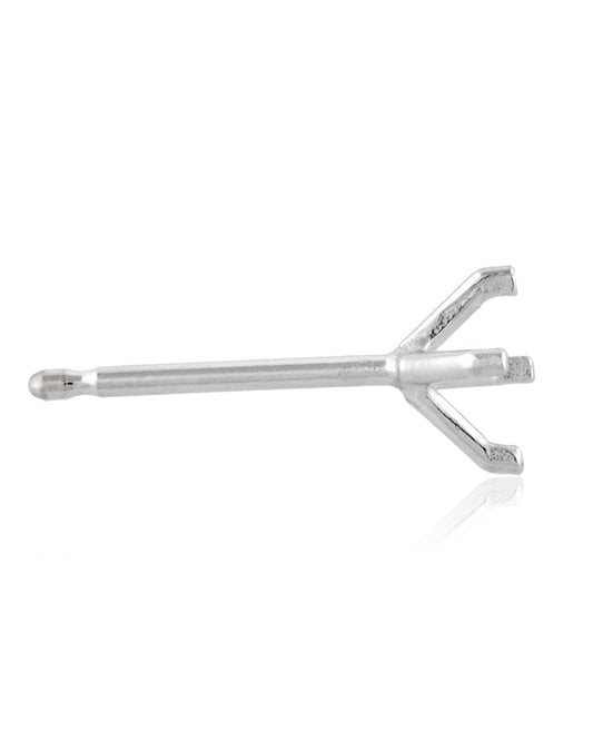 עגיל 14K לבן מרטיני לשיבוץ אבן 20-25נק' S343-3