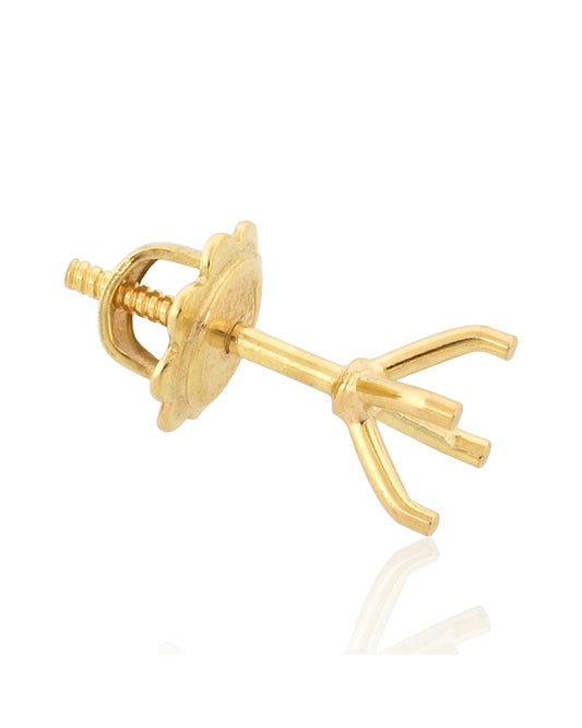 עגיל מרטיני 18K צהוב + פרפר הברגה 50נק' CO8