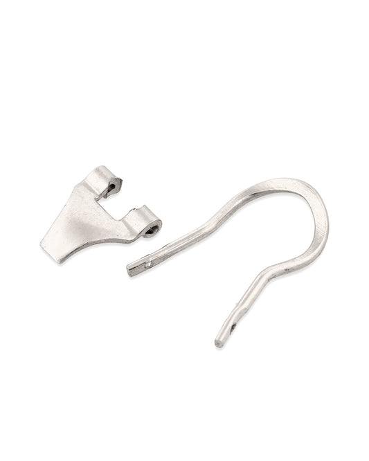 קליפס אומגה 18K לבן קל (שני חלקים)