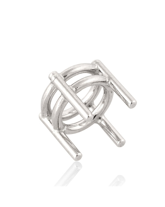 שאטון זהב לבן 18K לאבן עגולה (6.7מ"מ) art-13 No.14