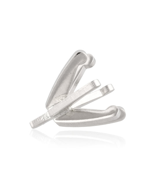 שאטון לטבעת  זהב 14K לבן מרטיני 6 זרועות לאבן 50נק'