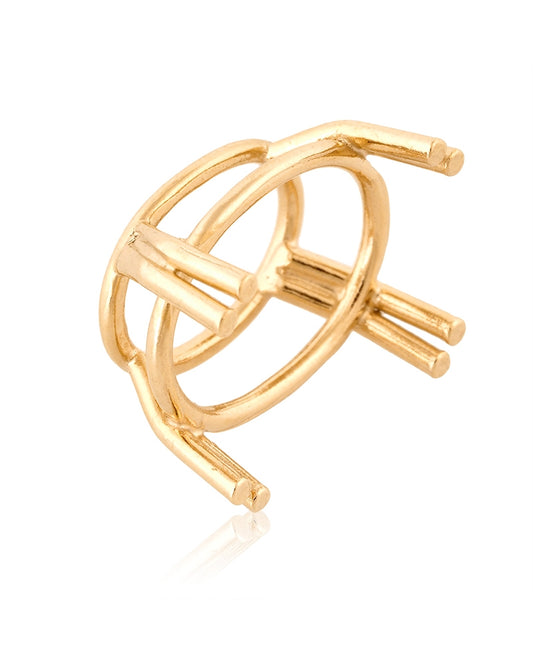 שאטון זהב לבן 18K לאבן אוול (11.4X14מ"מ) art-36 No.14