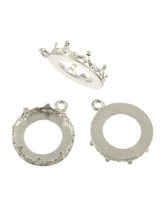 בית אבן כסף 925 12 מ"מ סרט 1231H תחתית חלקה +לולאה