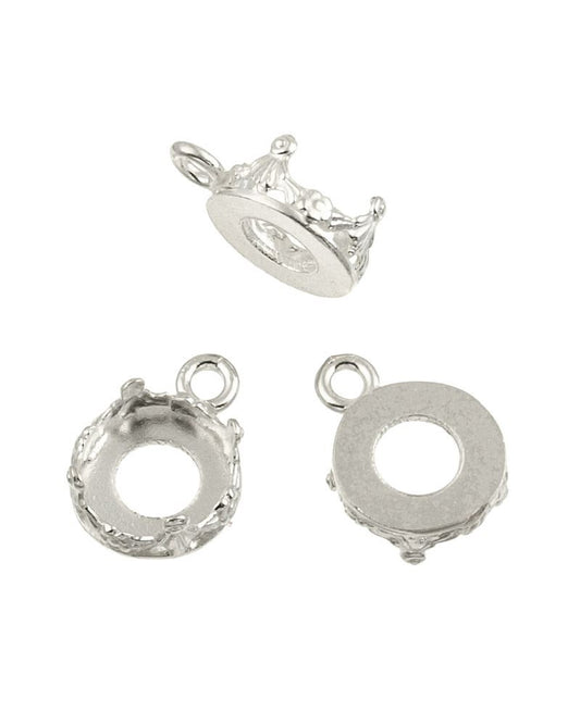 בית אבן כסף 925 14 מ"מ סרט 1231H תחתית חלקה +לולאה