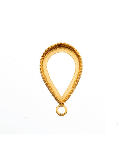 בית אבן ציפוי זהב 14K 13/18 מ"מ סרט 475 תחתית חלקה +לולאה