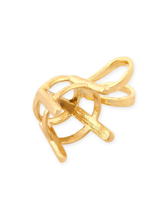 שאטון סלסלה צהוב 14K לאבן עגולה 6מ"מ + מתלה לתליון 064DRB73550075