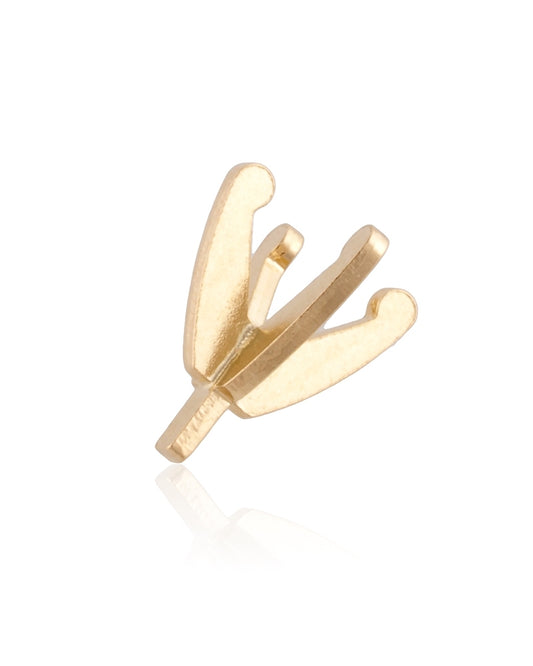 שאטון לטבעת זהב 14K צהוב מרטיני 4 זרועות לאבן 25נק'