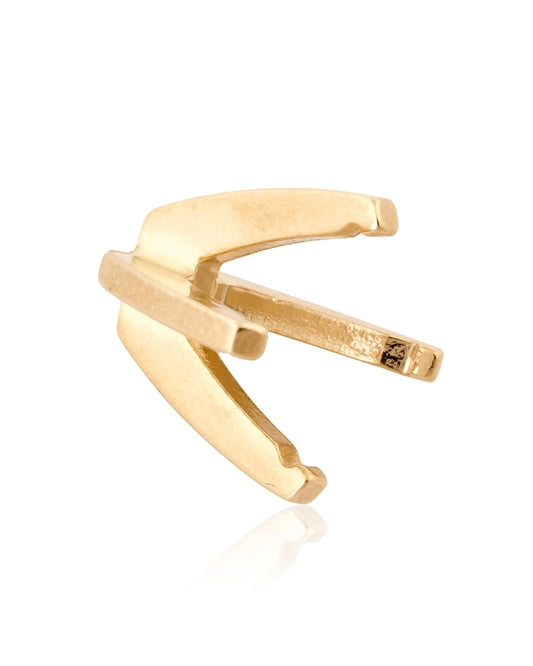 שאטון זהב 18K לבן מרטיני 4 זרועות לאבן 2קראט