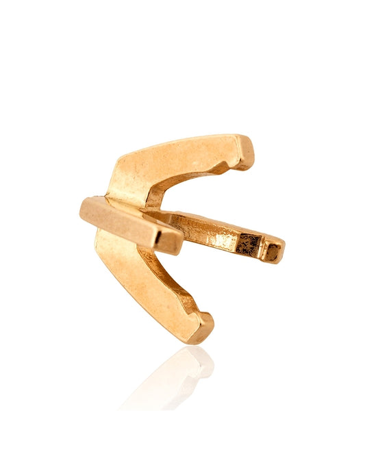 שאטון זהב 18K לבן מרטיני 4 זרועות לאבן 75נק'