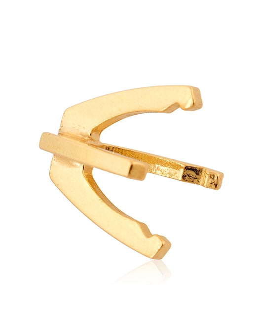 שאטון זהב 18K צהוב מרטיני 4 זרועות לאבן 1.25קראט