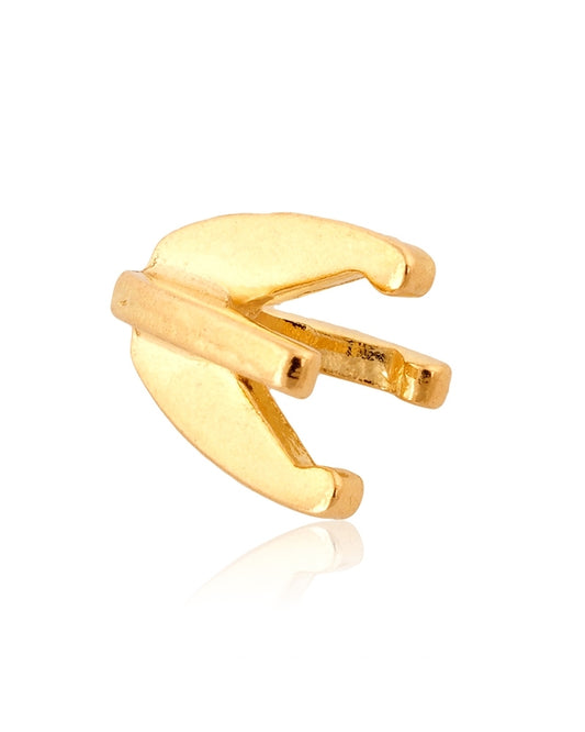 שאטון זהב 18K צהוב מרטיני 4 זרועות לאבן 25נק'