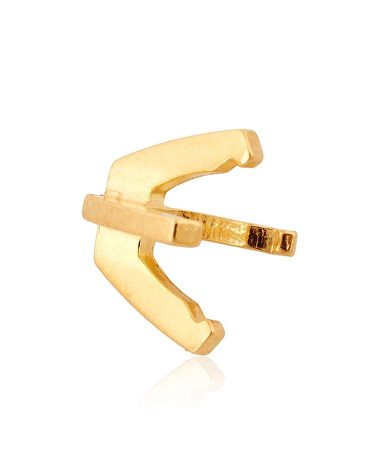 שאטון זהב 18K צהוב מרטיני 4 זרועות לאבן 75נק'