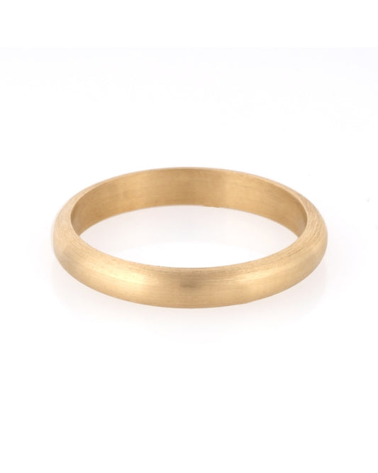 טבעת נישואין 14K צהוב פרופיל חצי עגול רוחב 3מ"מ מידה 54