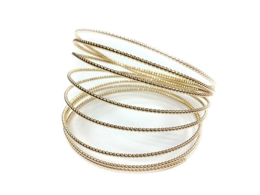 14/20 Yellow Gold Filled Beaded Wire 2mm