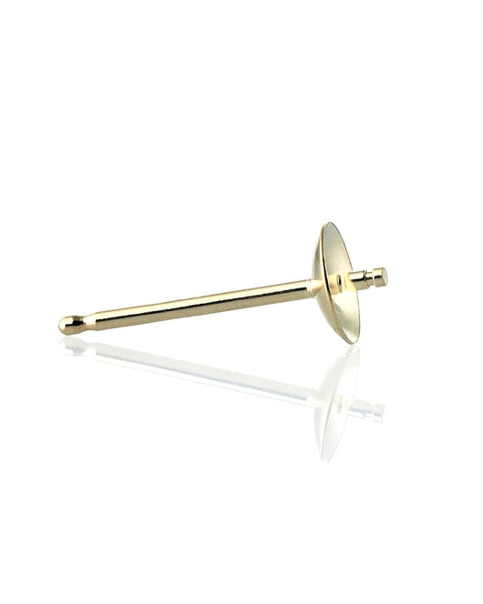 עגיל לחיצה לפנינה 14KY 3.50 מ"מ