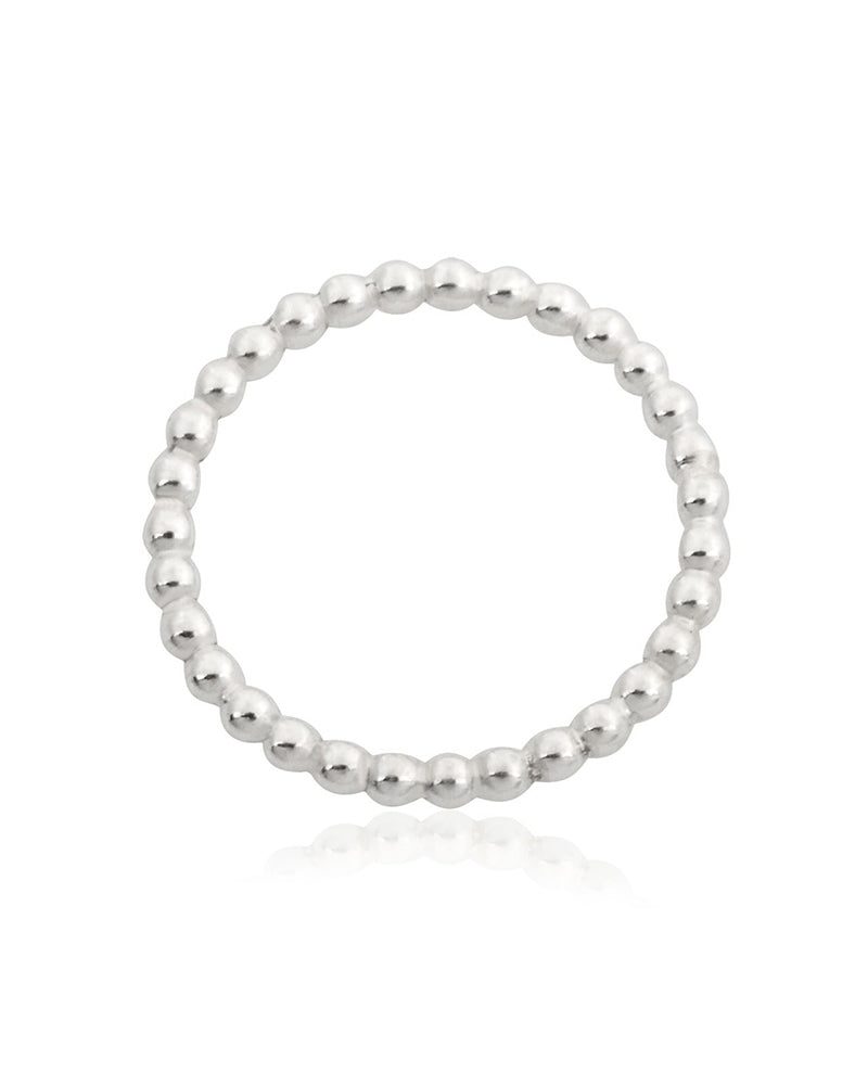 טבעת כסף 925 מחוט כדורי 2 מ"מ מידה 16.5/5.5 מ"מ