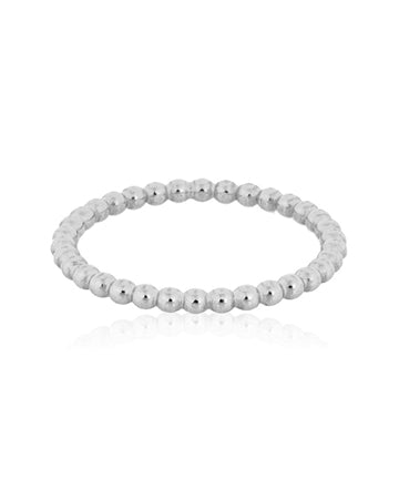 טבעת כסף 925 מחוט כדורי 2 מ"מ מידה 16.5/5.5 מ"מ