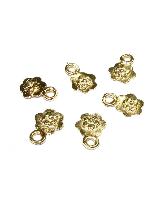 תליון ציפוי זהב 14K פרח קטן