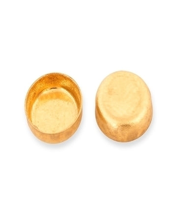 בית אבן אובלי 14K צהוב 6X8מ"מ